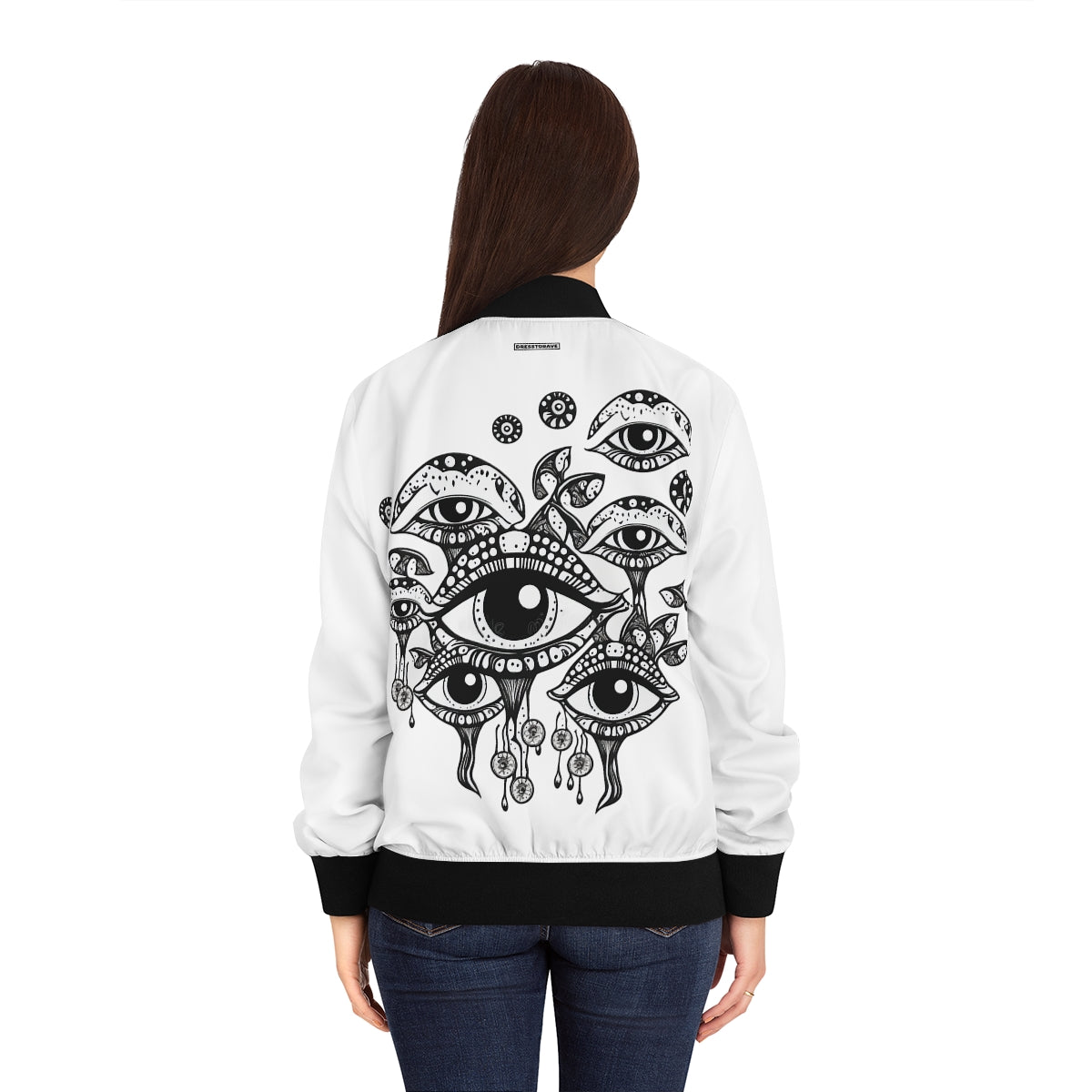 Trippy Eyes - Women's Bomber Jacket (AOP)
