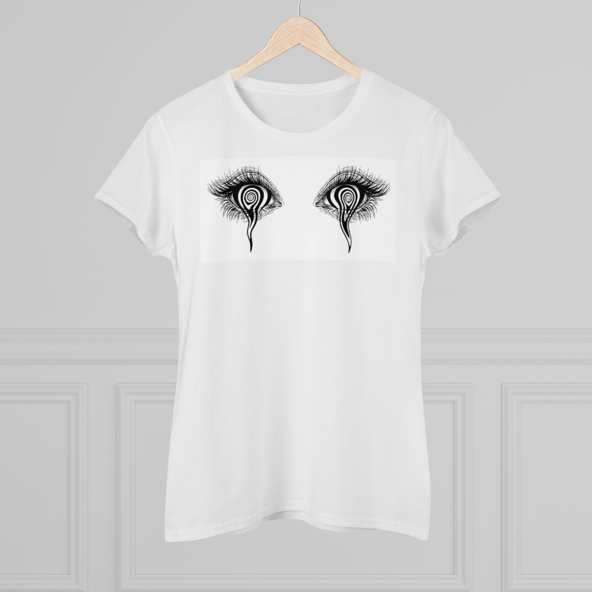 Trippy Eyes | Women's Premium Cotton Tee - Front Print