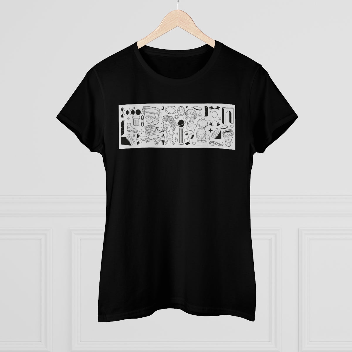 Greek Sculptures | Women's Premium Cotton Tee - Front Print