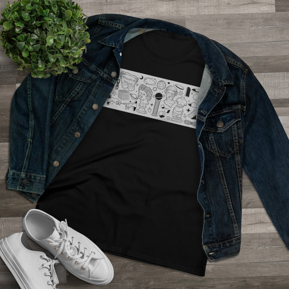 Greek Sculptures | Women's Premium Cotton Tee - Front Print