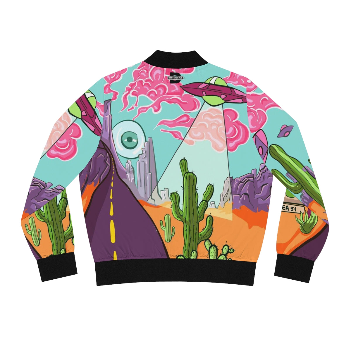 Trippy Alien - Women's Bomber Jacket (AOP)