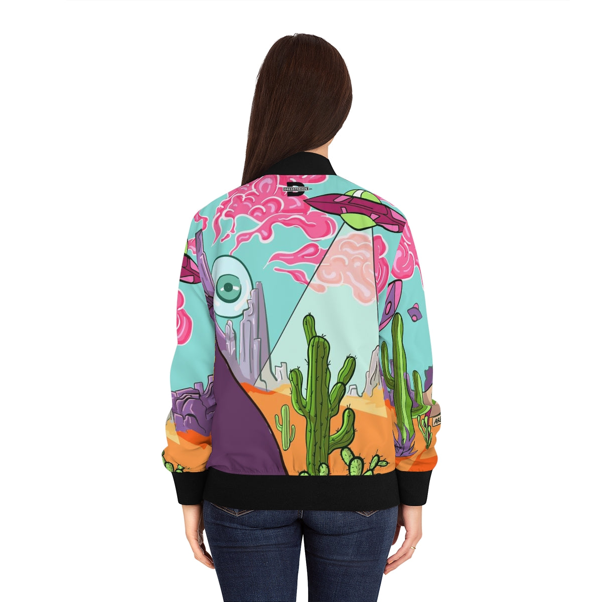 Trippy Alien - Women's Bomber Jacket (AOP)