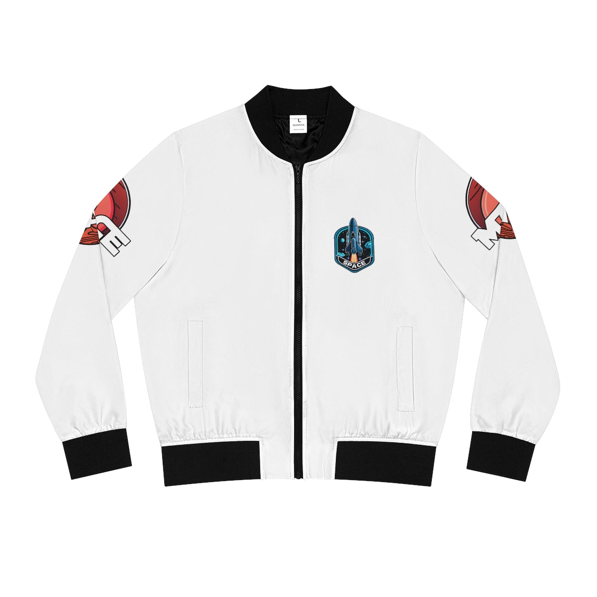Space Surf Cosmic Vibes - Mars - Women's Bomber Jacket (AOP)