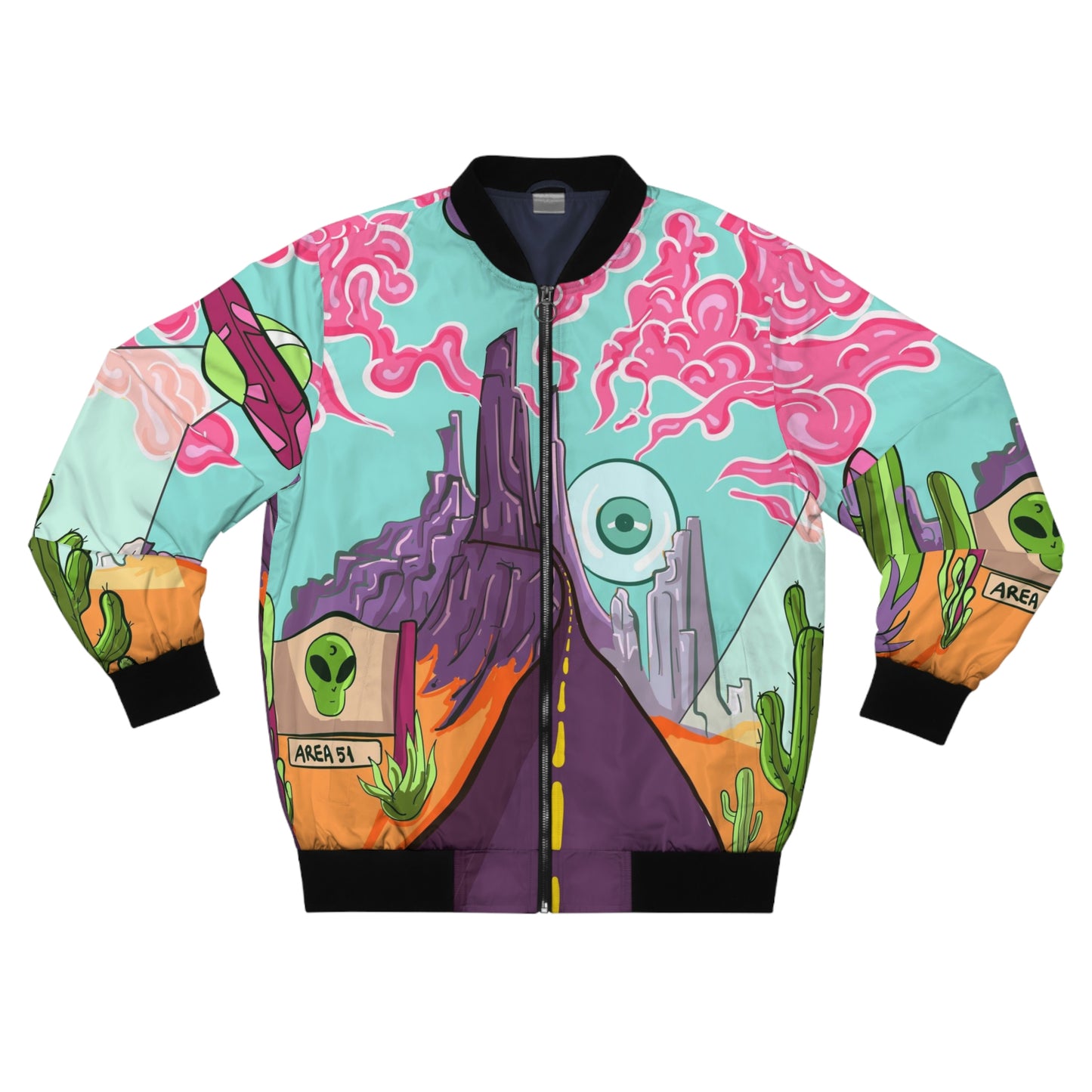 Trippy Alien - Men's AOP Bomber Jacket