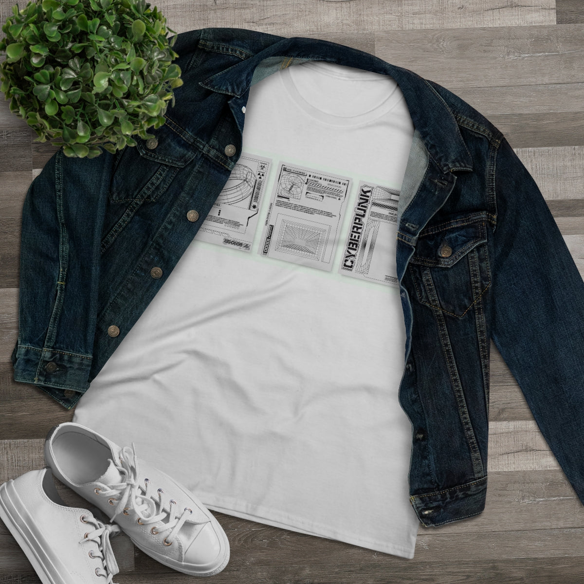 Modern Abstract Posters | Women's Premium Cotton Tee - Front Print