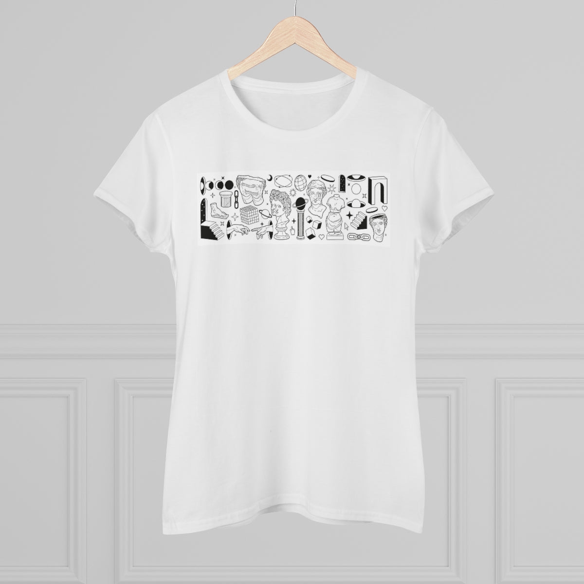 Greek Sculptures | Women's Premium Cotton Tee - Front Print