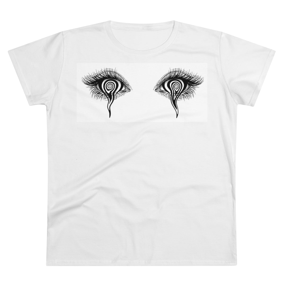 Trippy Eyes | Women's Premium Cotton Tee - Front Print