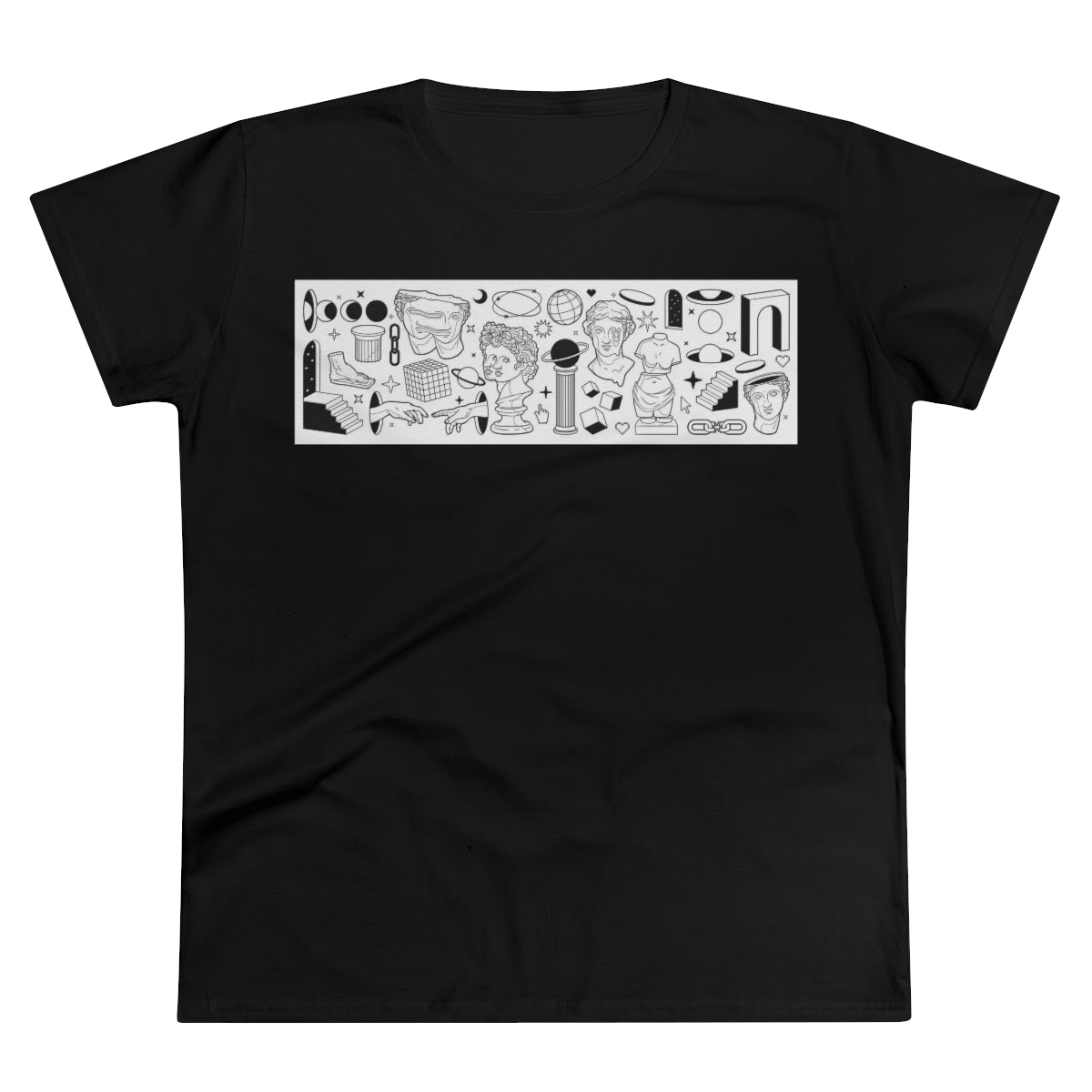 Greek Sculptures | Women's Premium Cotton Tee - Front Print