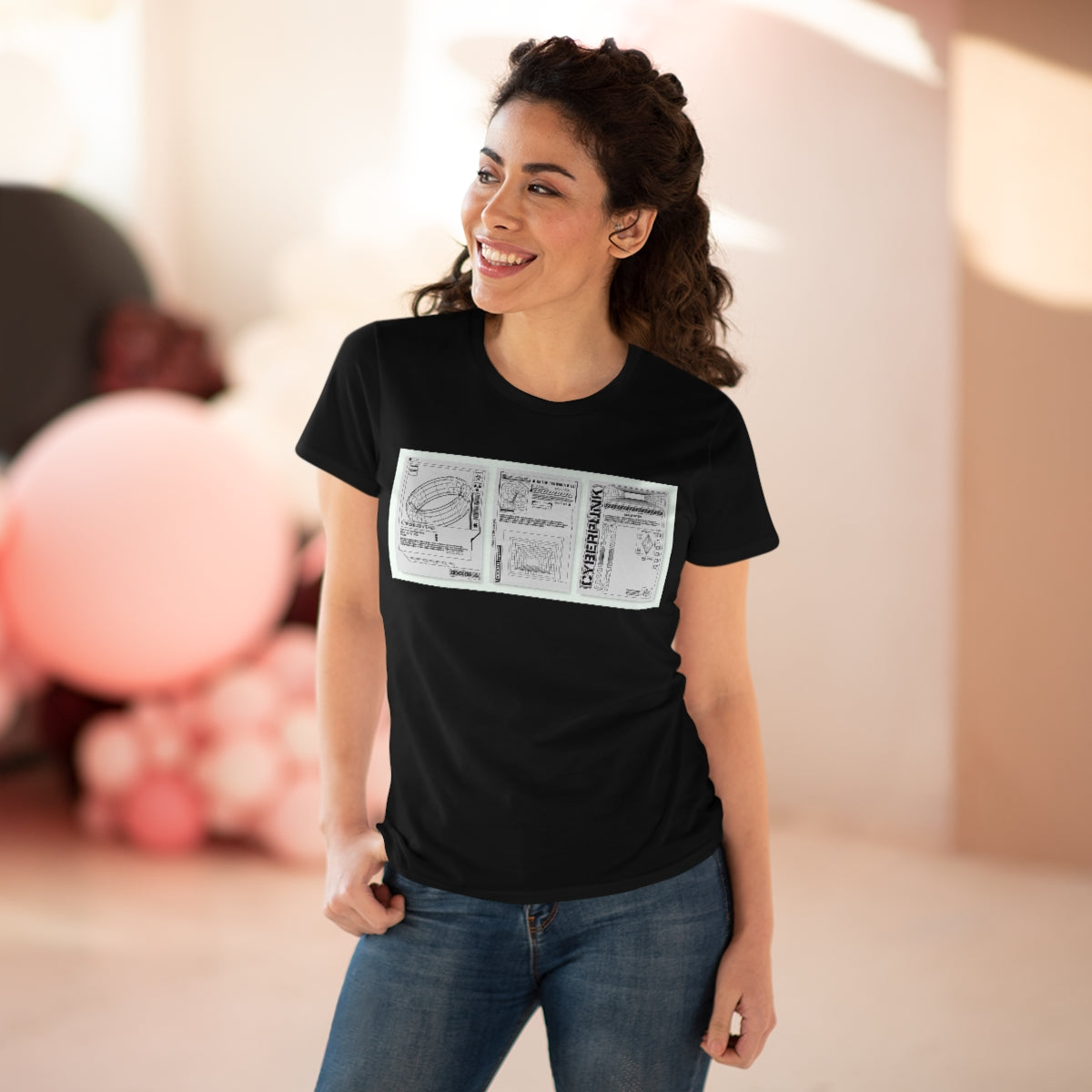 Modern Abstract Posters | Women's Premium Cotton Tee - Front Print
