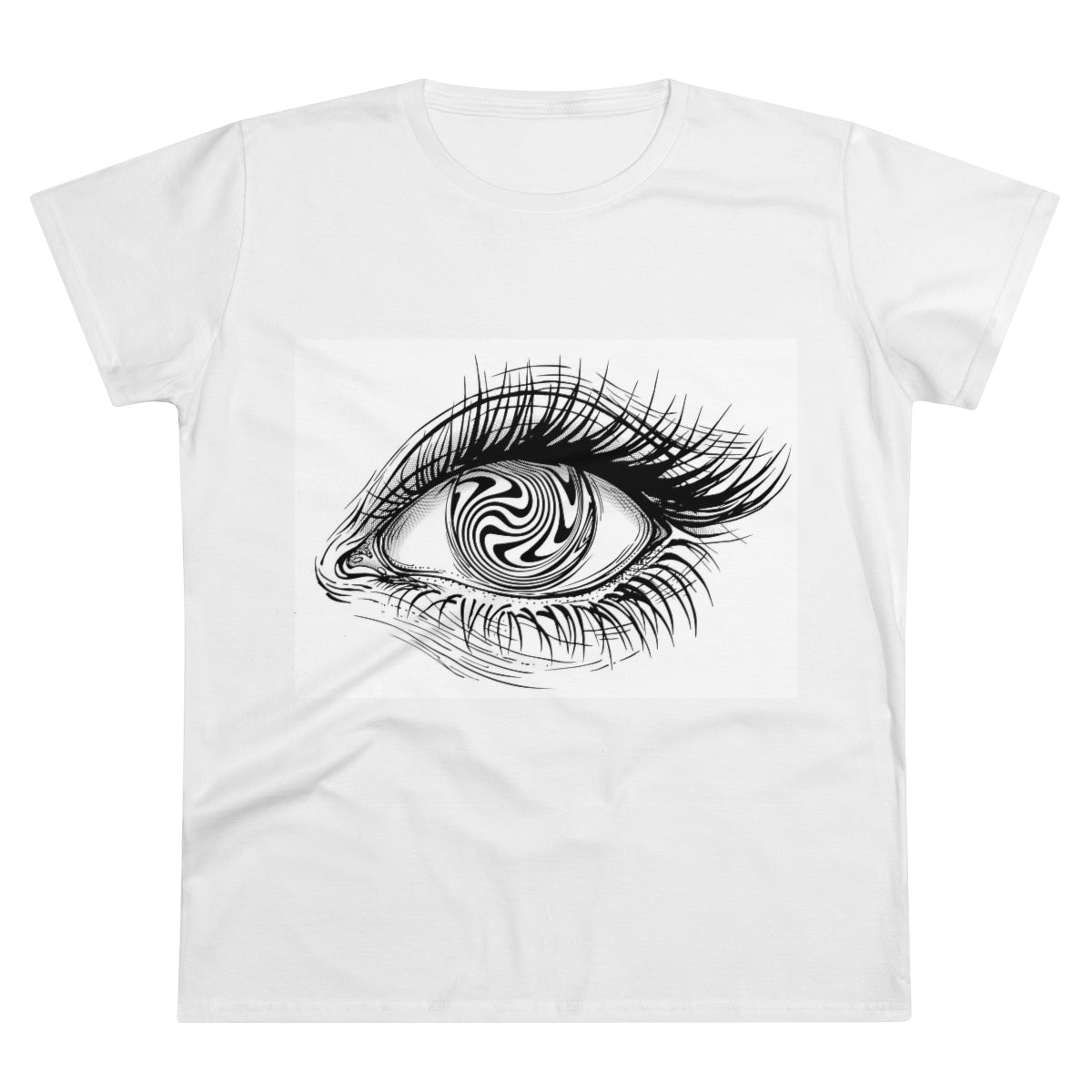 Hypnotising eye | Women's Premium Cotton Tee - Front Print