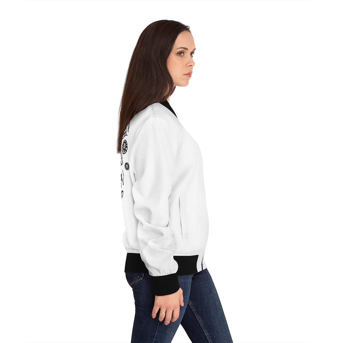 Trippy Eyes - Women's Bomber Jacket (AOP)