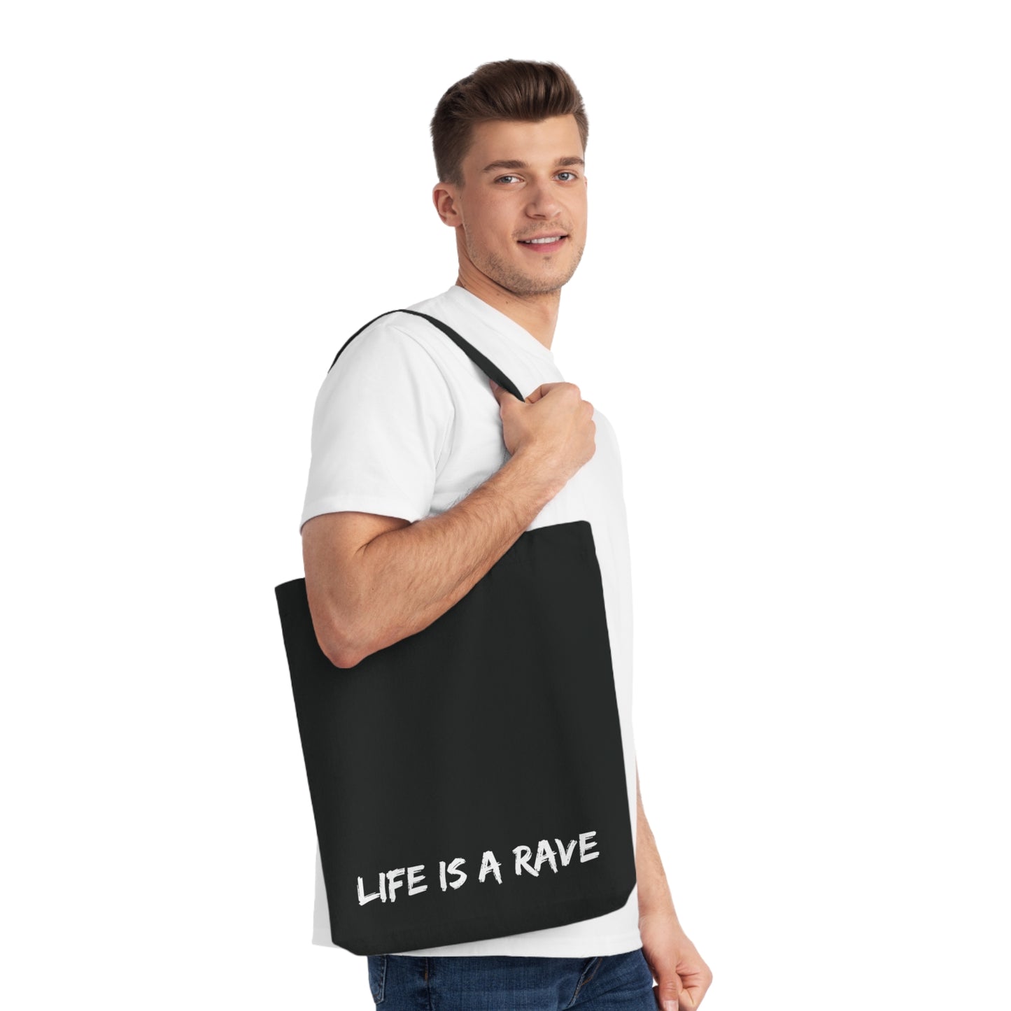 Life is a Rave - Eco-Friendly Woven Tote Bag