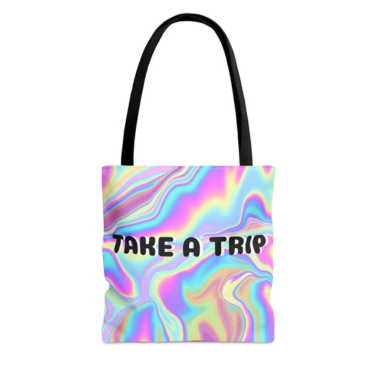 Iridescent Pink Marble Trip | Tote Bag