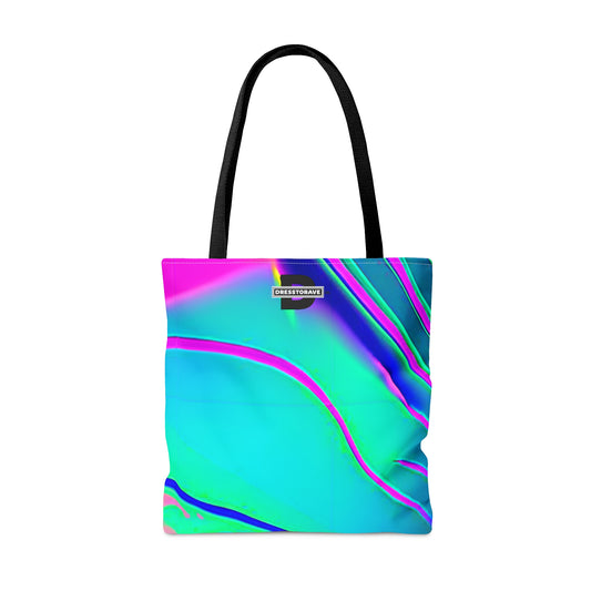 Iridescent Marble Cyan | Tote Bag