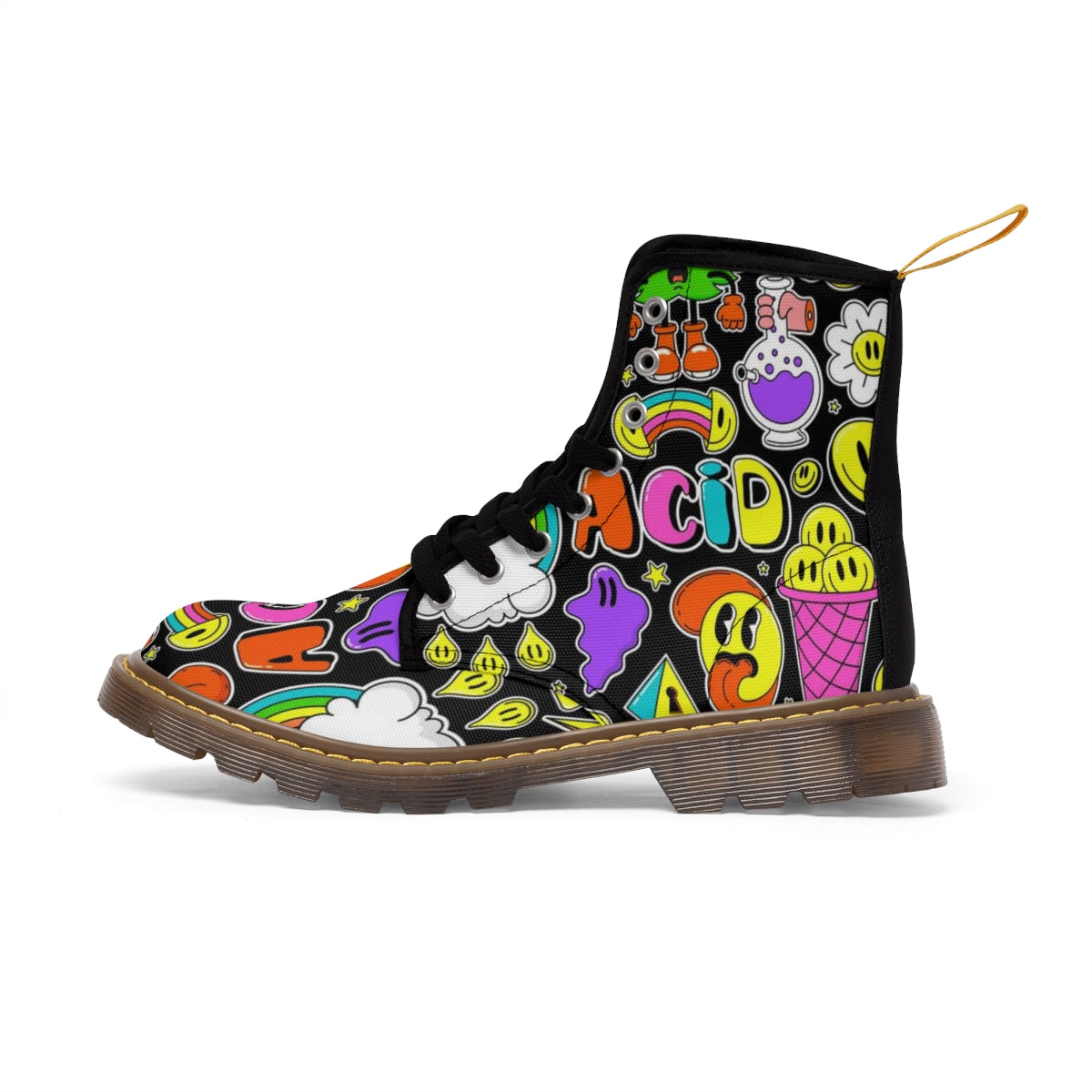 Acid Trippy - Women's Canvas Boots