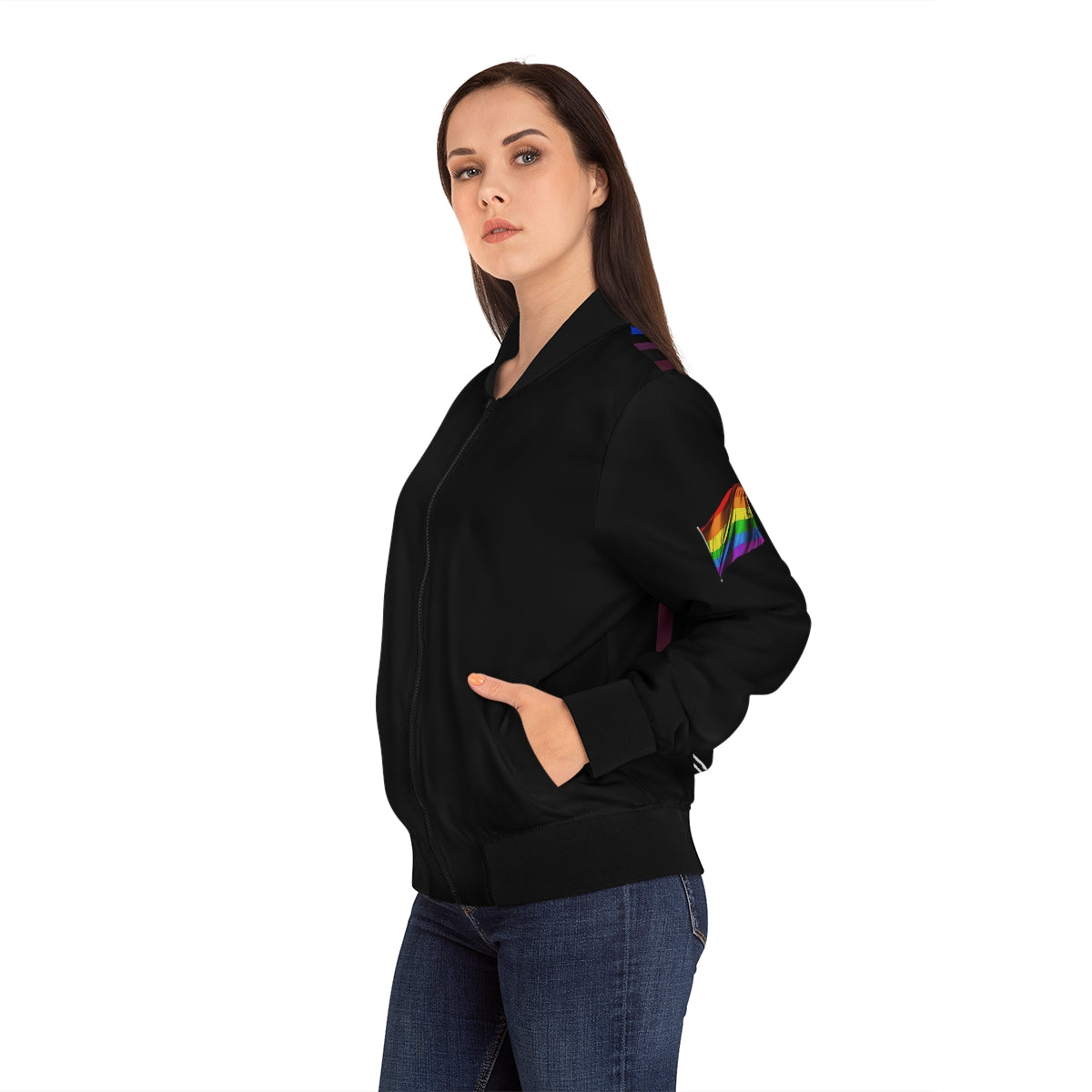 Pride Portrait #6 - Women's Bomber Jacket (AOP)