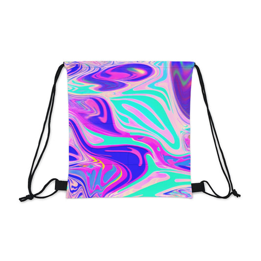 Iridescent Marble Purple & Blue | Drawstring Bag