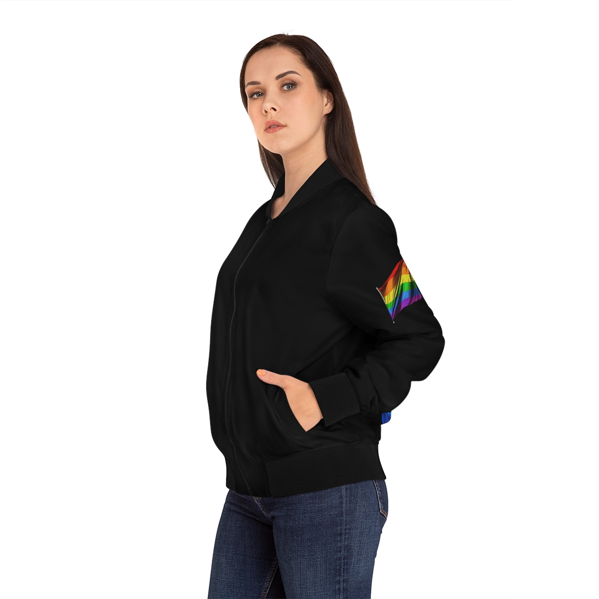 Pride Portrait #3 - Women's Bomber Jacket (AOP)