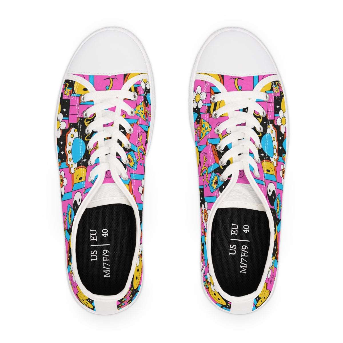 Acid Pink - Women's Low Top Sneakers ( Black or White Sole )