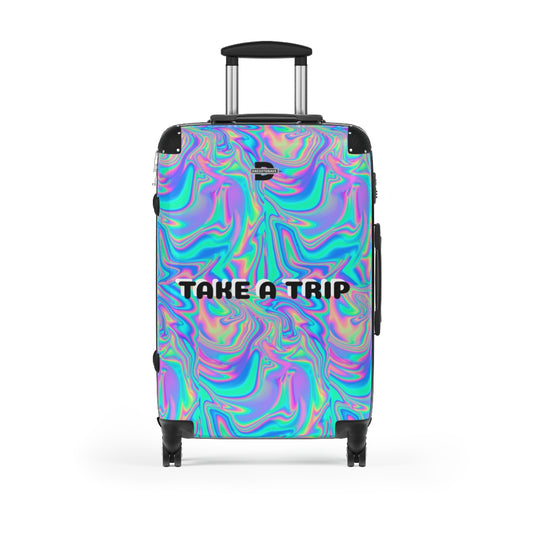 Iridescent Marble Take a Trip | Suitcases