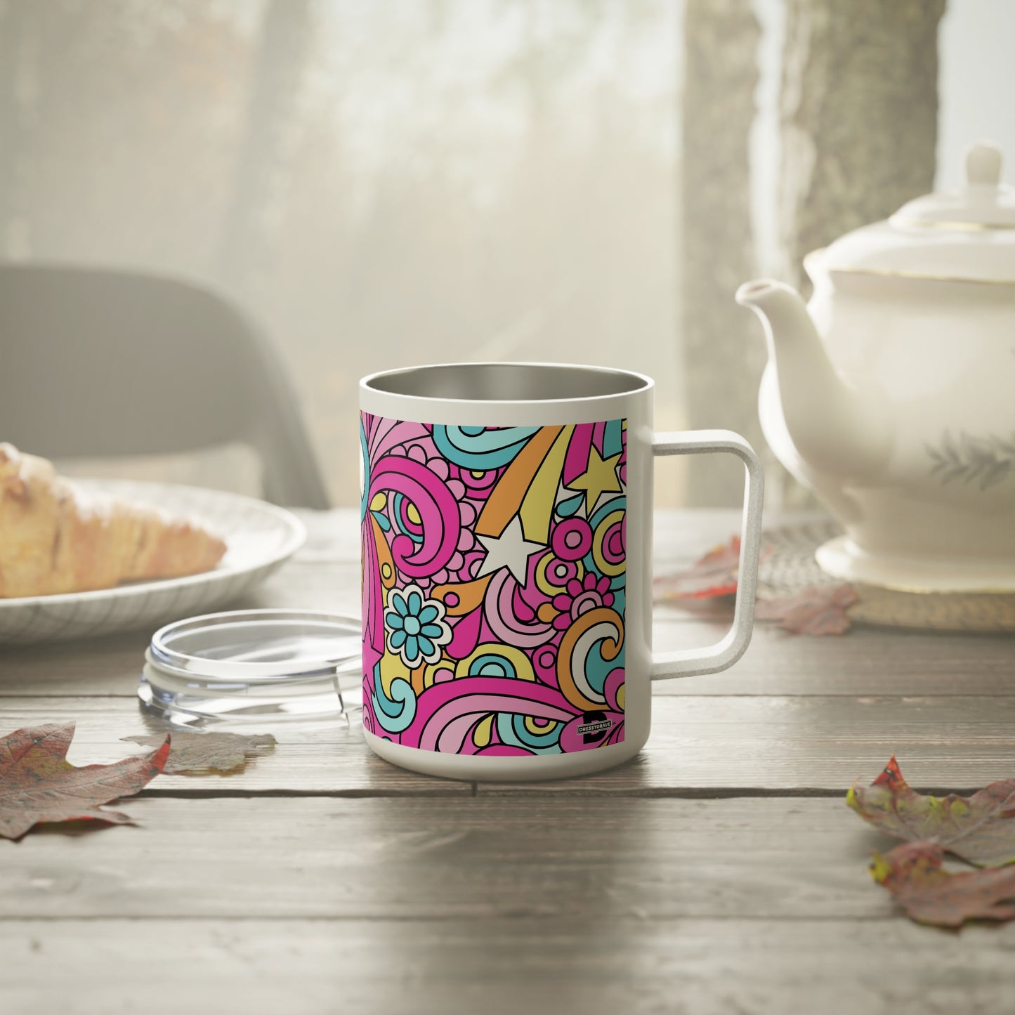 Flower Power Print | Insulated Coffee Mug, 10oz