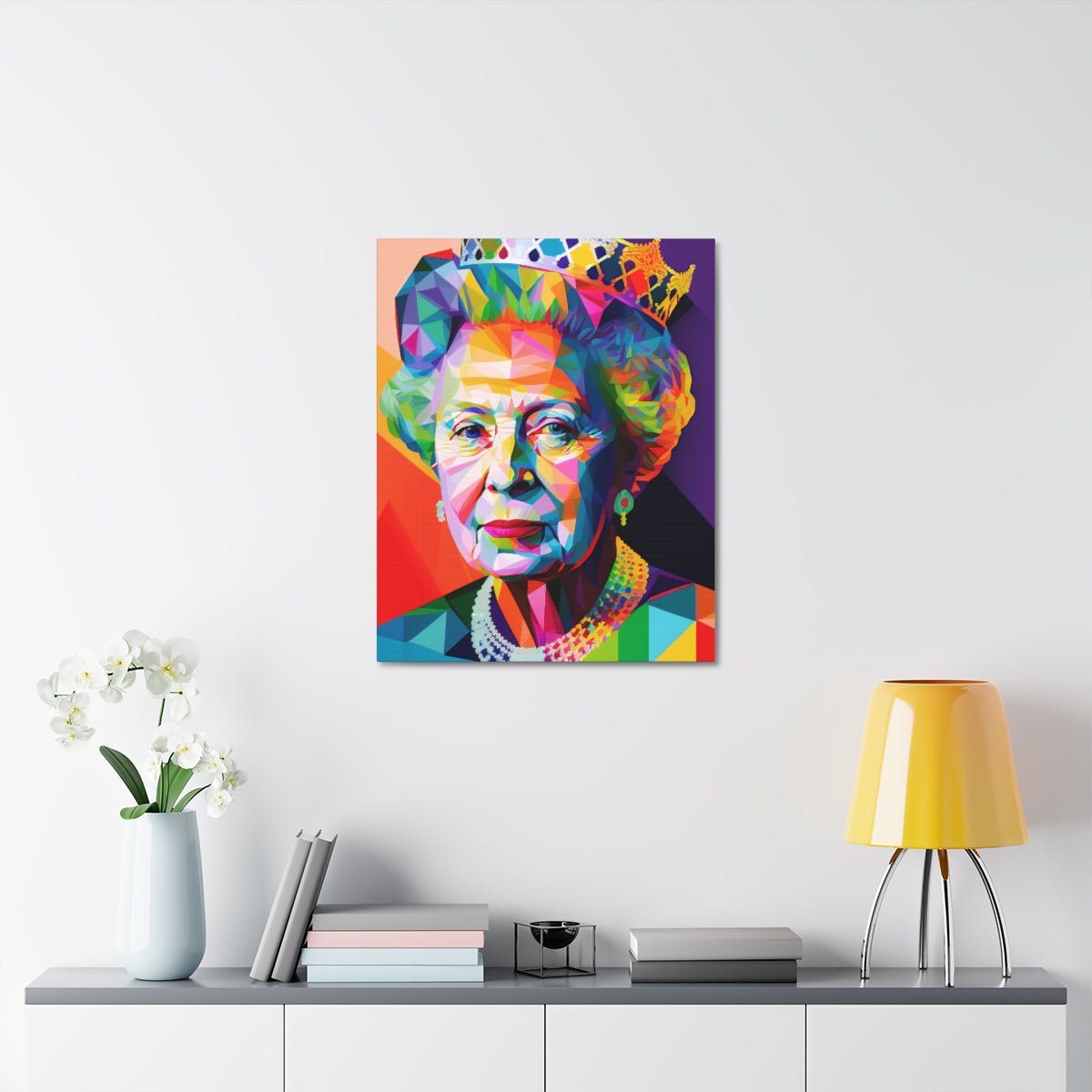 Queen Elizabeth II - Satin Canvas, Stretched