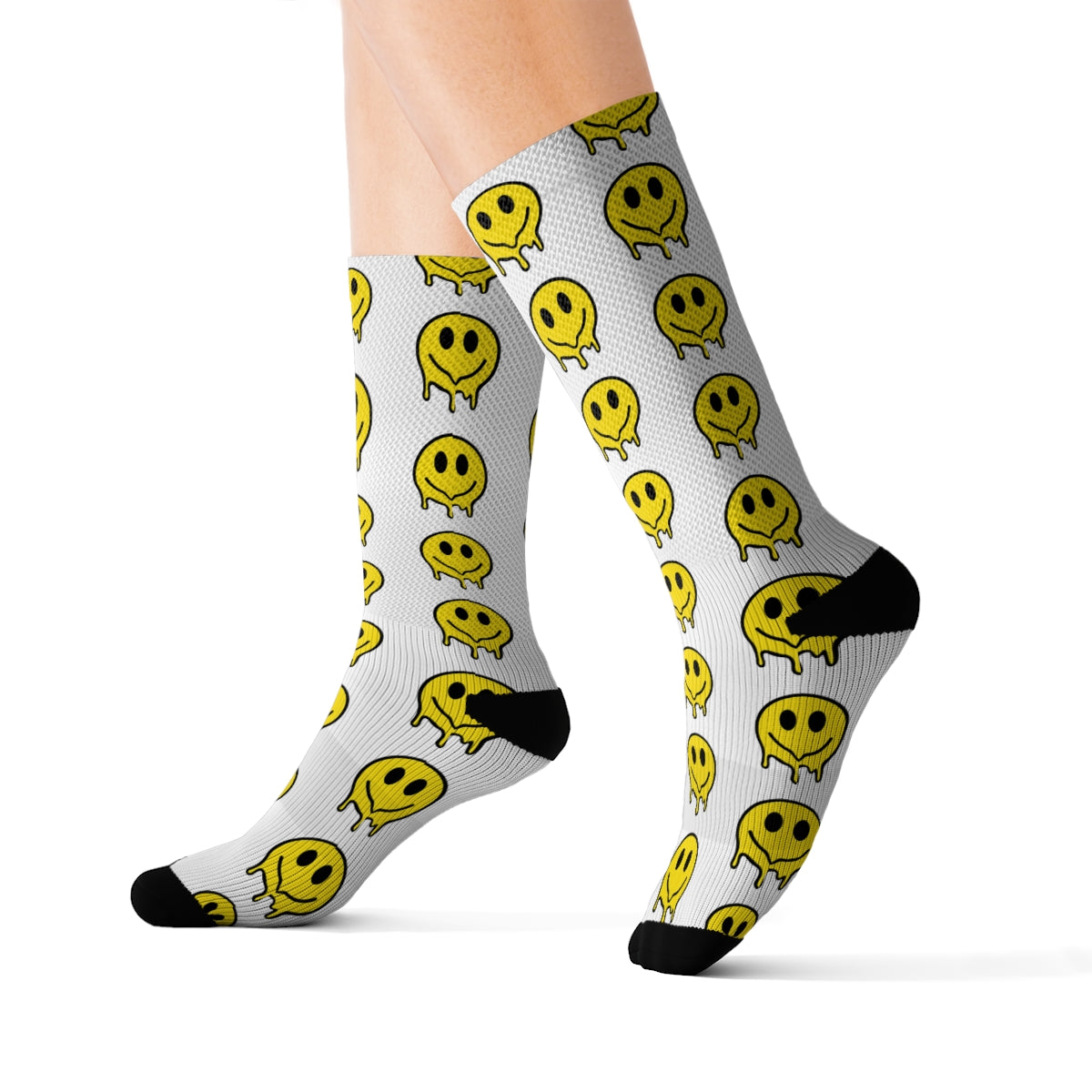 Melting Trippy Smiley | Socks