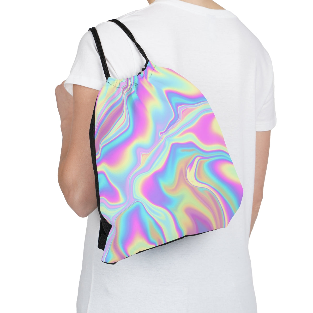 Iridescent Pink Marble | Drawstring Bag
