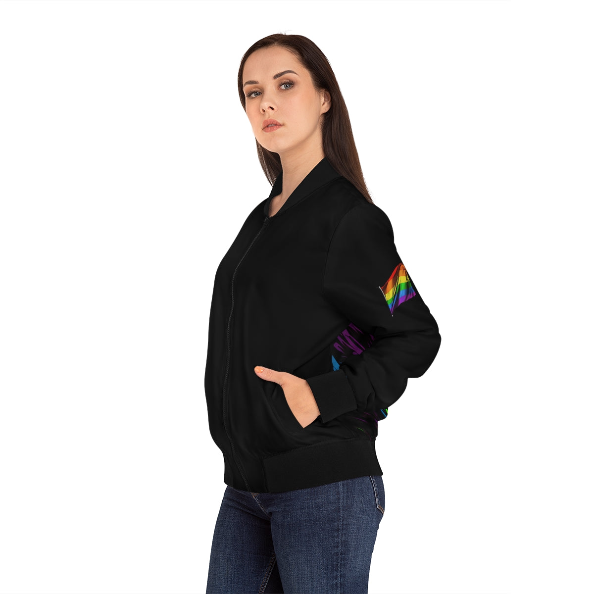 Pride Portrait #9 - Women's Bomber Jacket (AOP)
