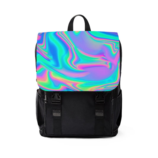 Iridescent Marble | Unisex Shoulder Backpack