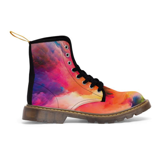 Abstract Design - Women's Canvas Boots