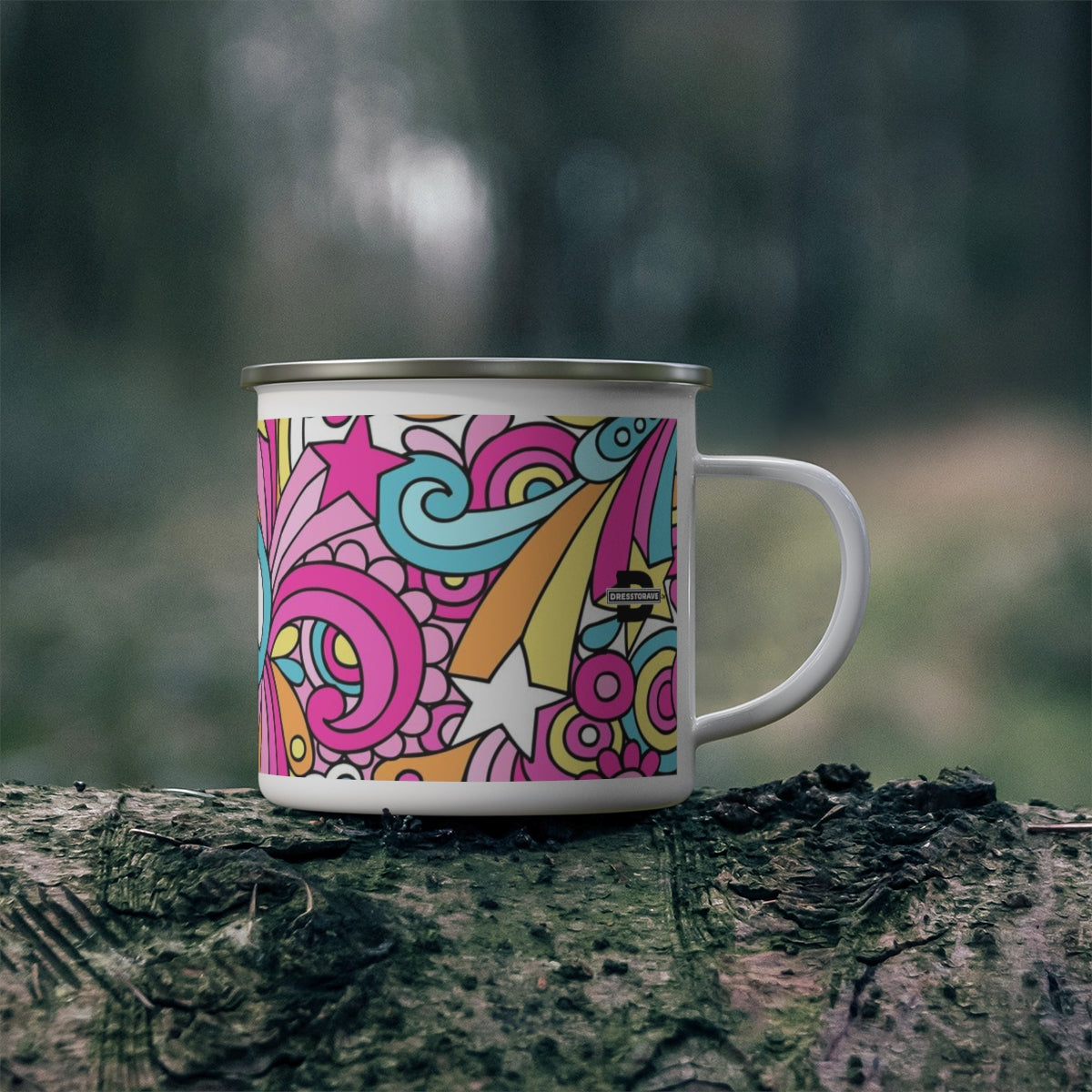 Flower Power | Enamel Reusable Camping Mug Festival - Dresstorave