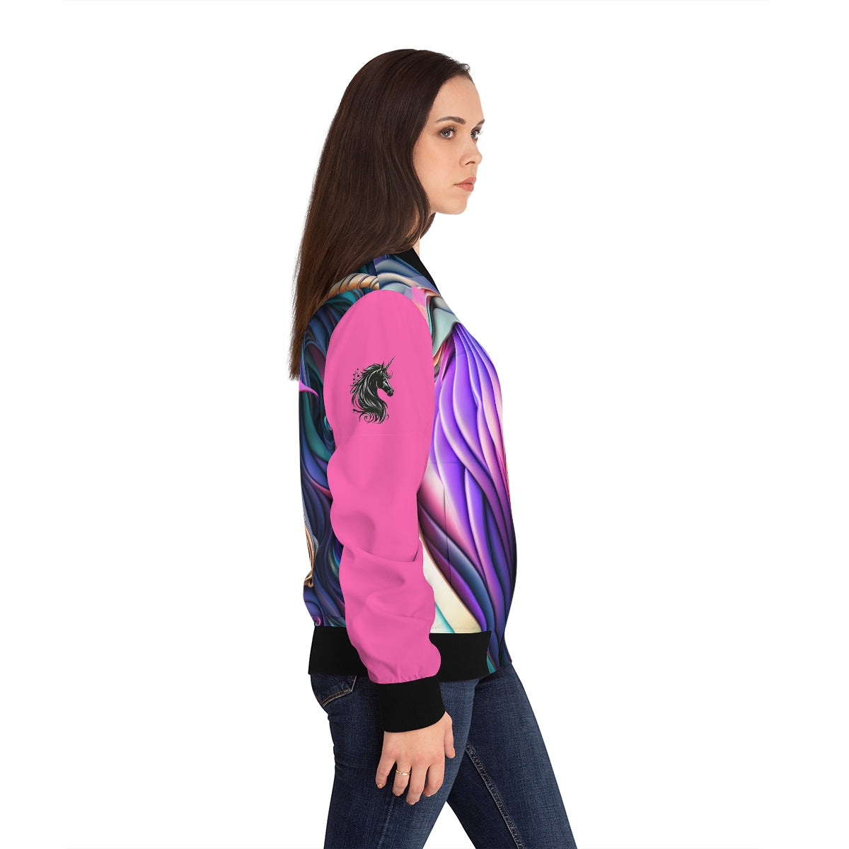 Pink Unicorn - Women's Bomber Jacket (AOP)