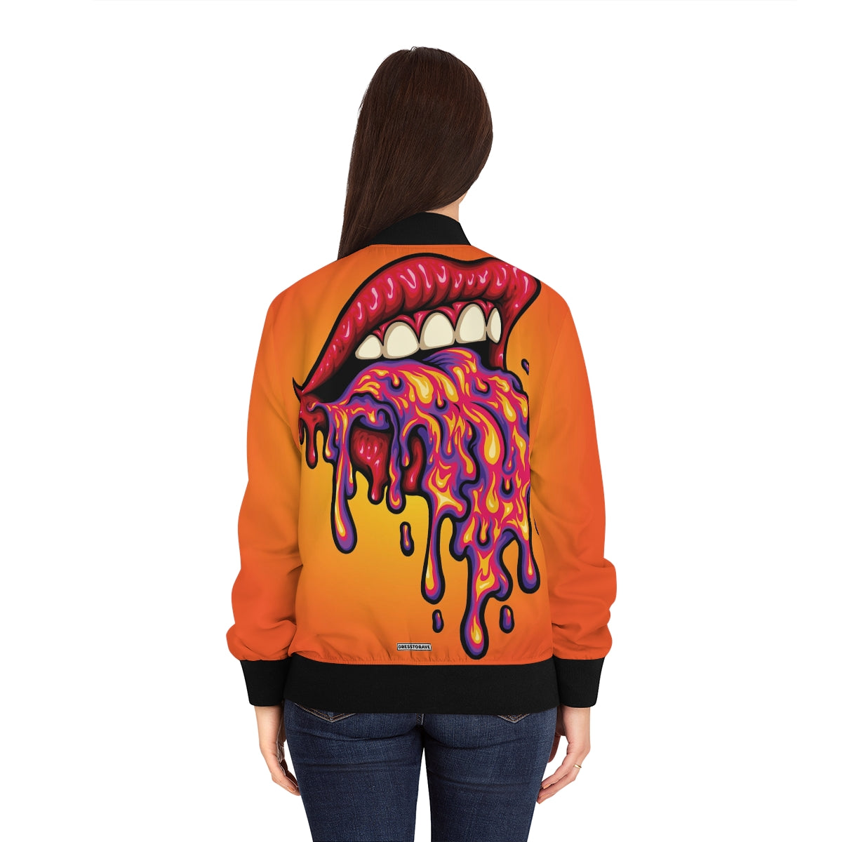 Mouth Melting Lips - Women's Bomber Jacket (AOP)