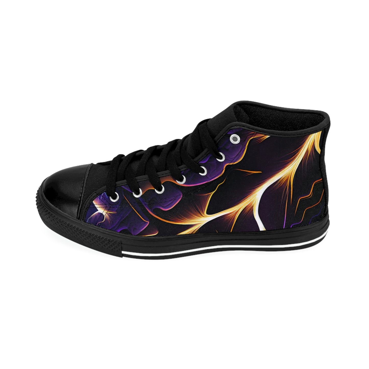 Night Sky Flashes & Lightning - Men's High-Top Sneakers