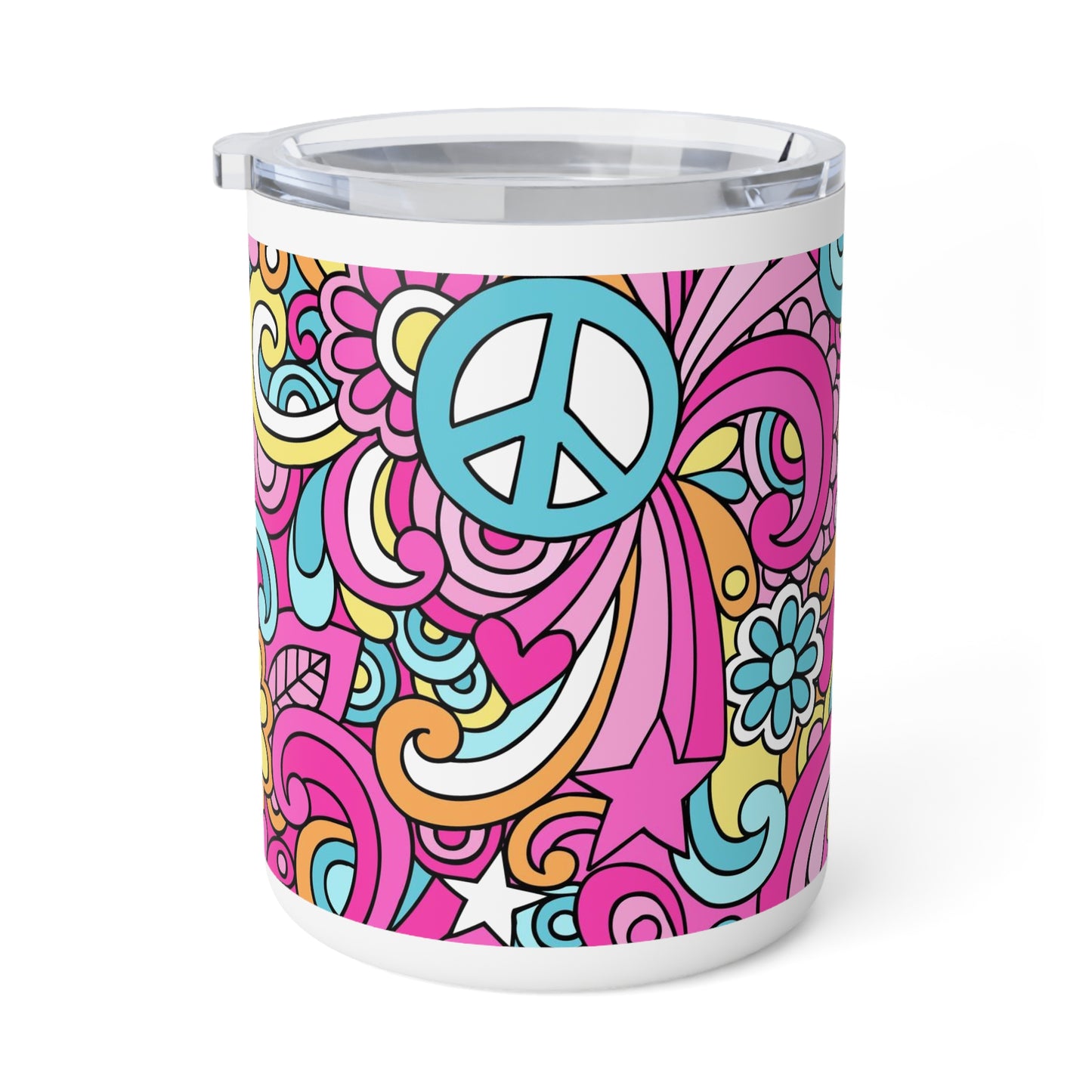 Flower Power Print | Insulated Coffee Mug, 10oz