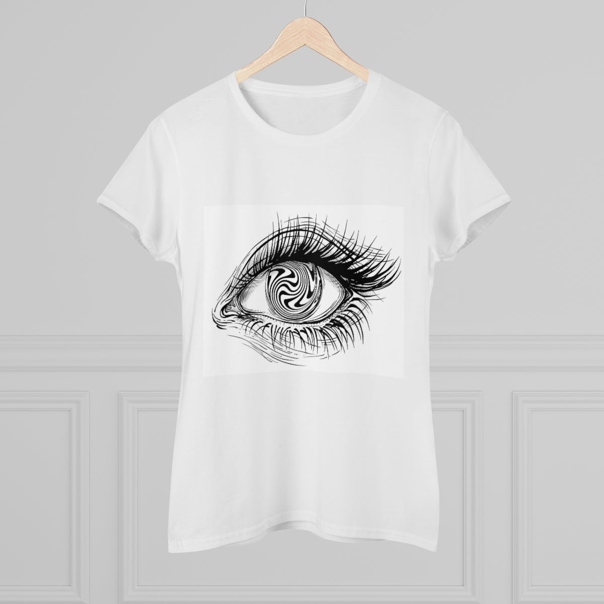 Hypnotising eye | Women's Premium Cotton Tee - Front Print