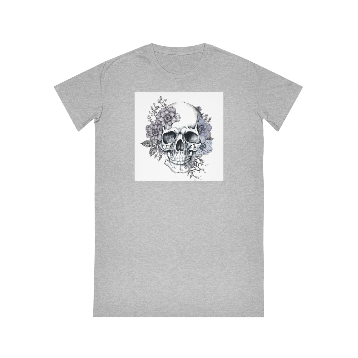 Skull Floral | Spinner T-Shirt Dress