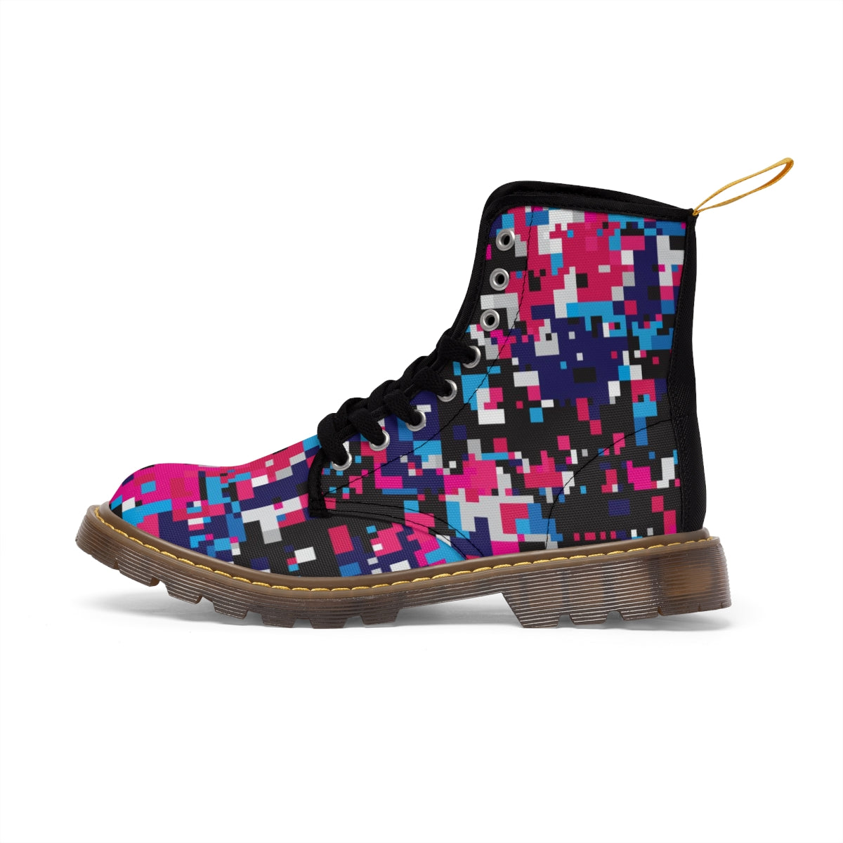Funky Pixel - Women's Canvas Boots