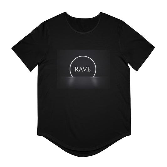RAVE - Men's Jersey Curved Hem T-Shirt | RAVE Front Print