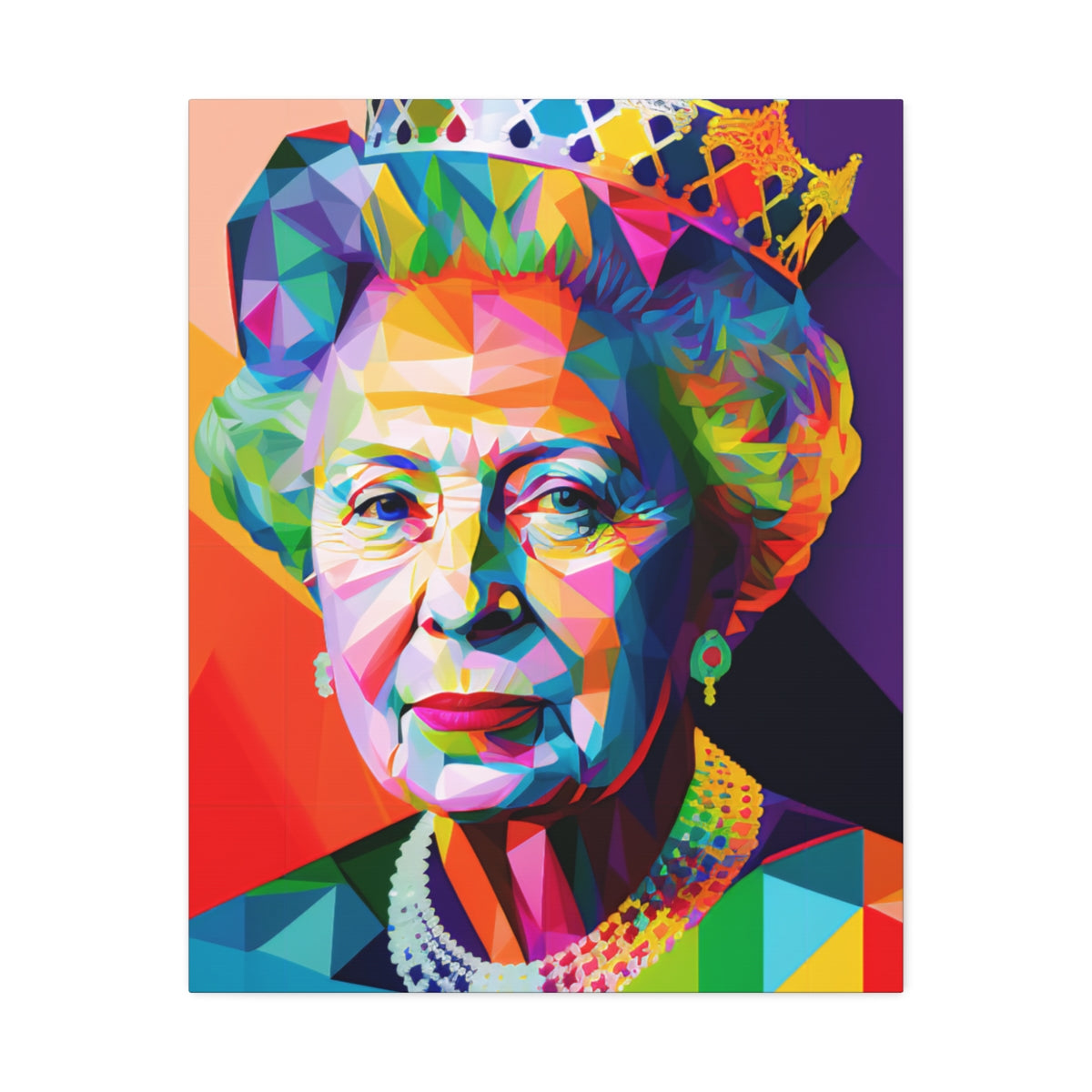 Queen Elizabeth II - Satin Canvas, Stretched