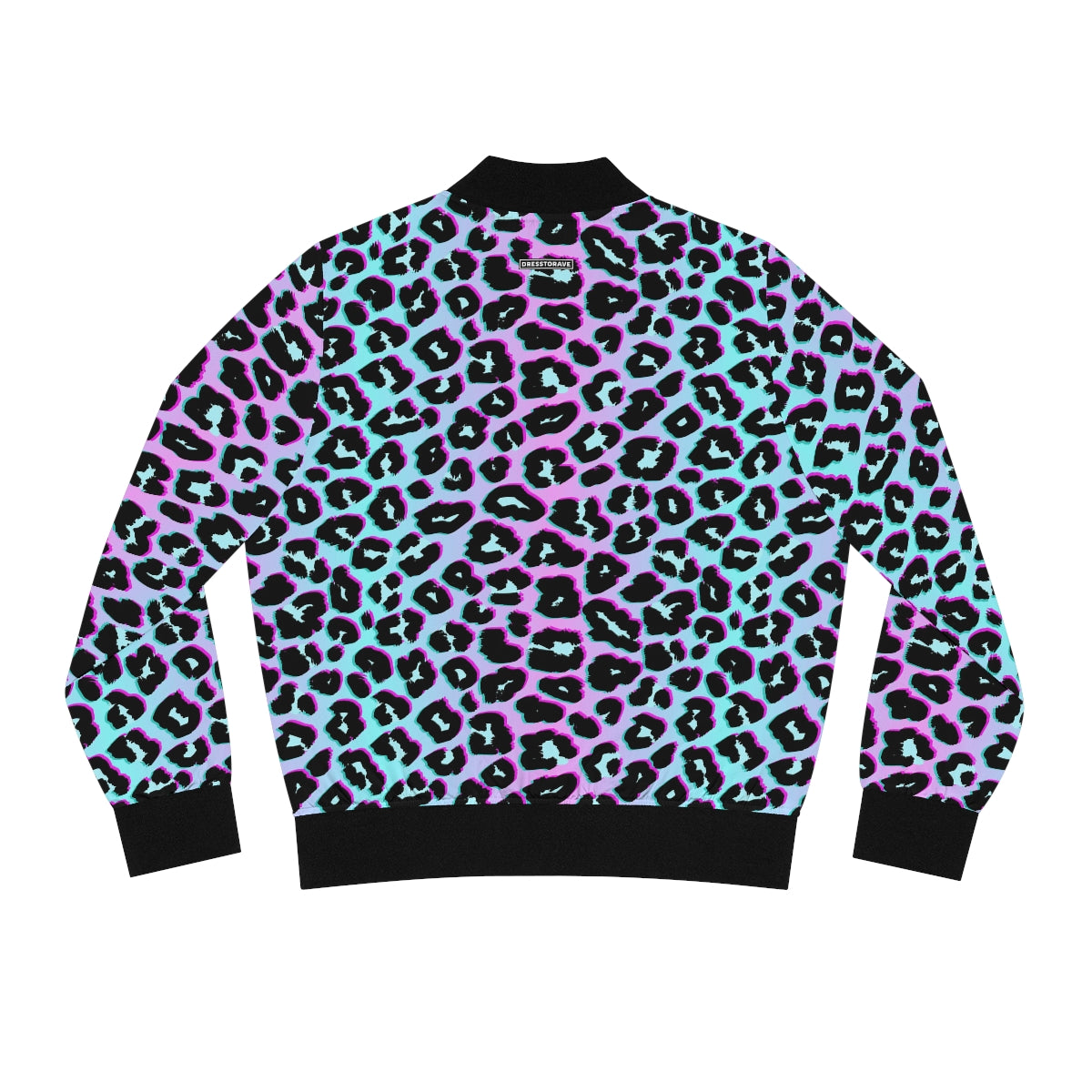 Leopard Blue Pink  - Women's Bomber Jacket (AOP)