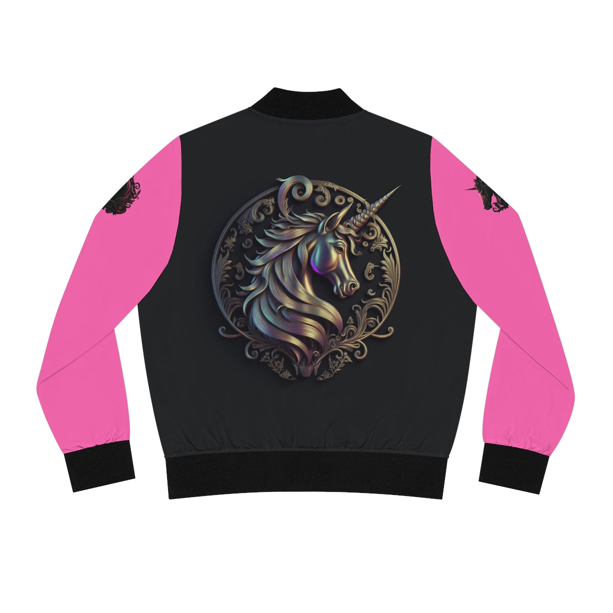 Pink Unicorn Gold - Women's Bomber Jacket (AOP)