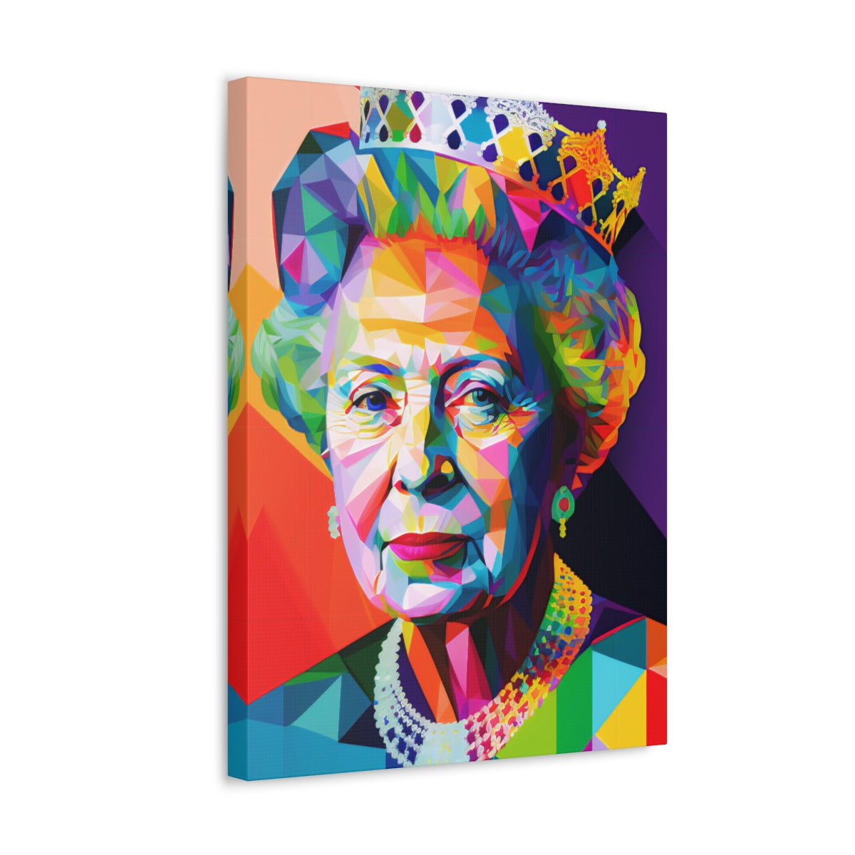 Queen Elizabeth II - Satin Canvas, Stretched