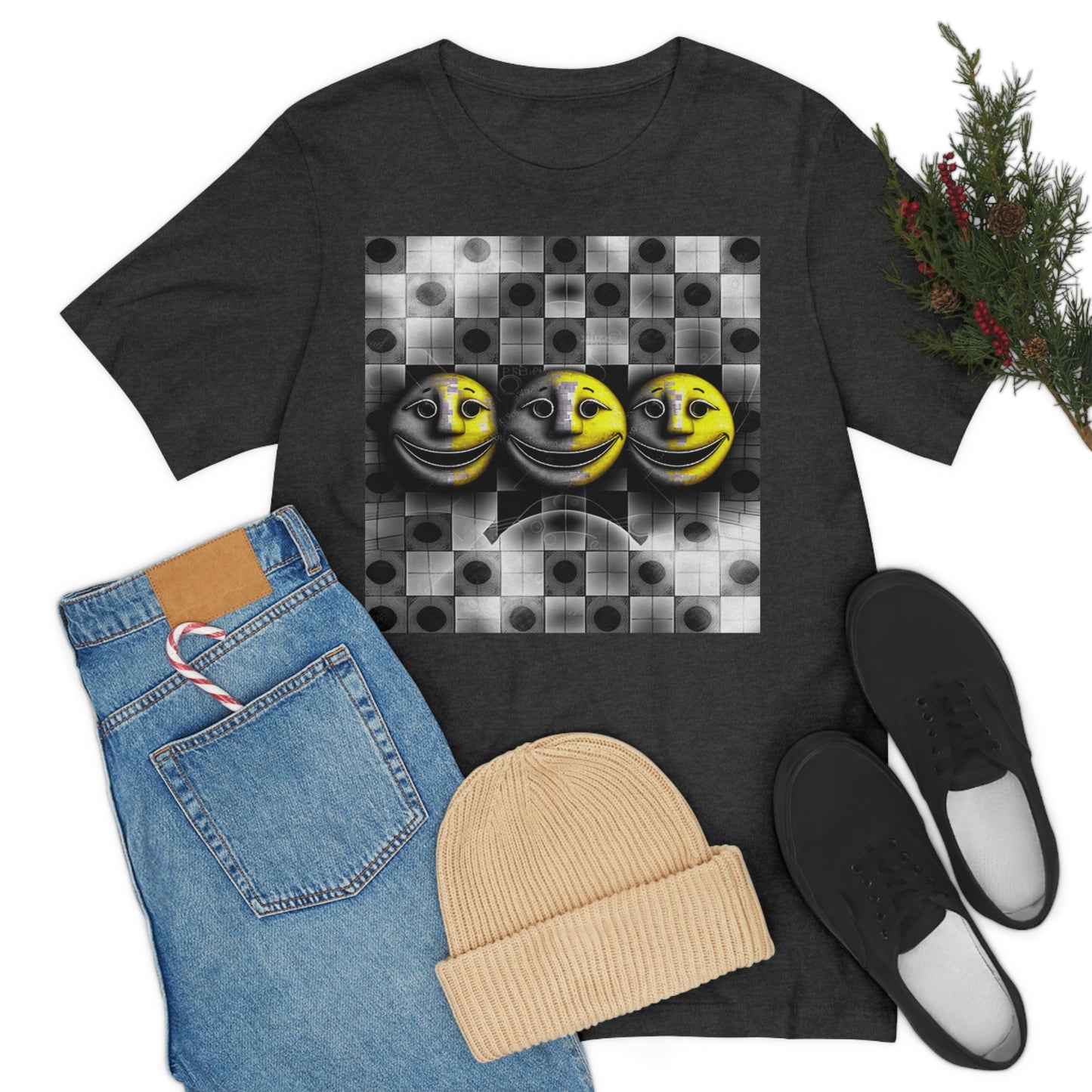 Grunge Smileys | Unisex Jersey Short Sleeve T-Shirt