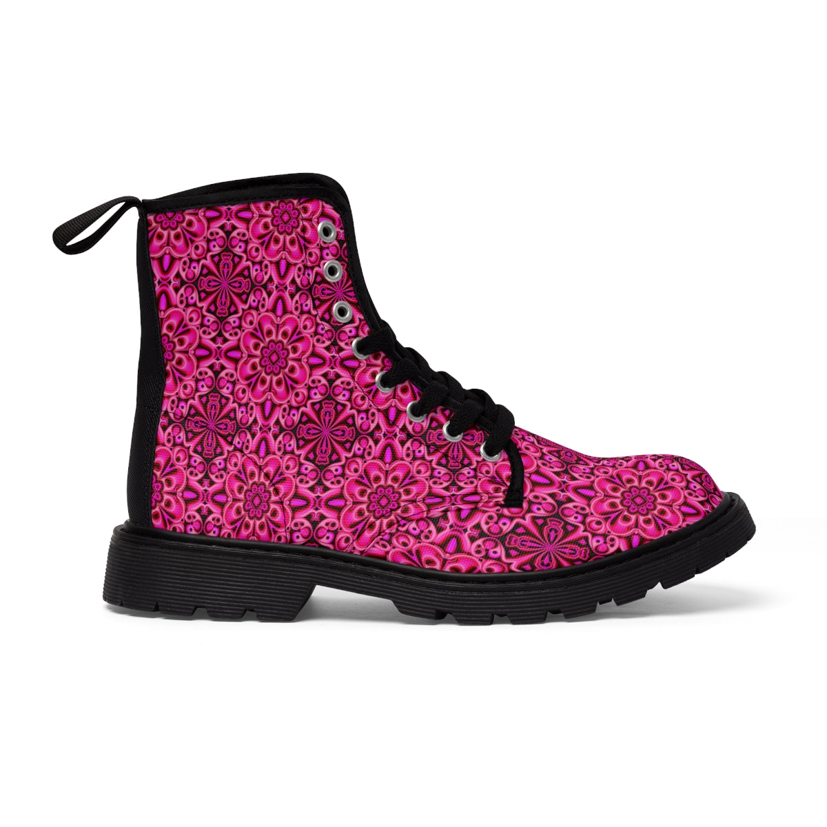 Pink Geometry | Women's Canvas Boots