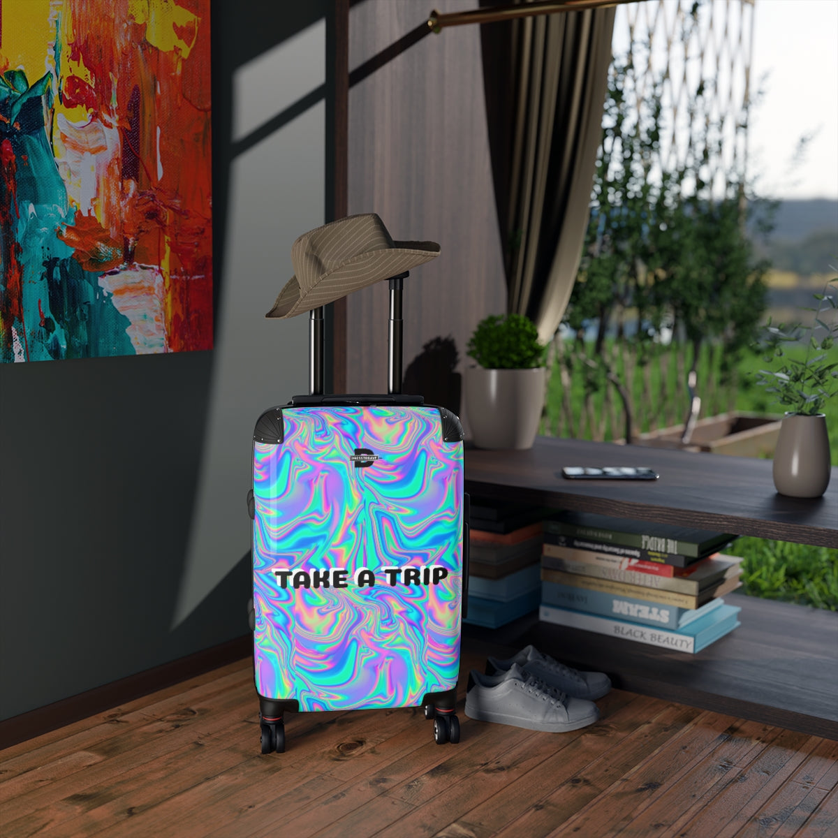 Iridescent Marble Take a Trip | Suitcases