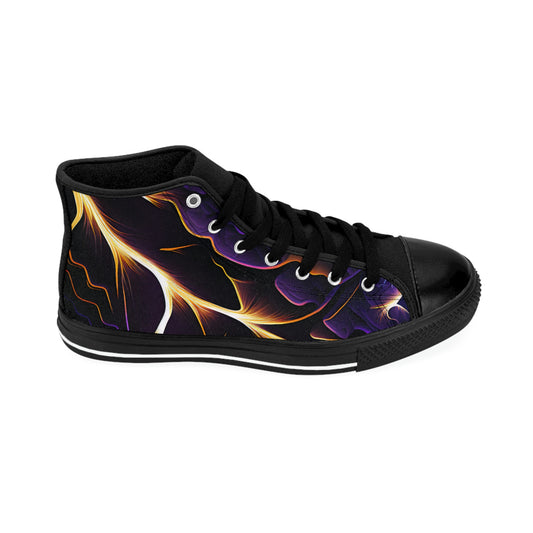 Night Sky Flashes & Lightning - Men's High-Top Sneakers