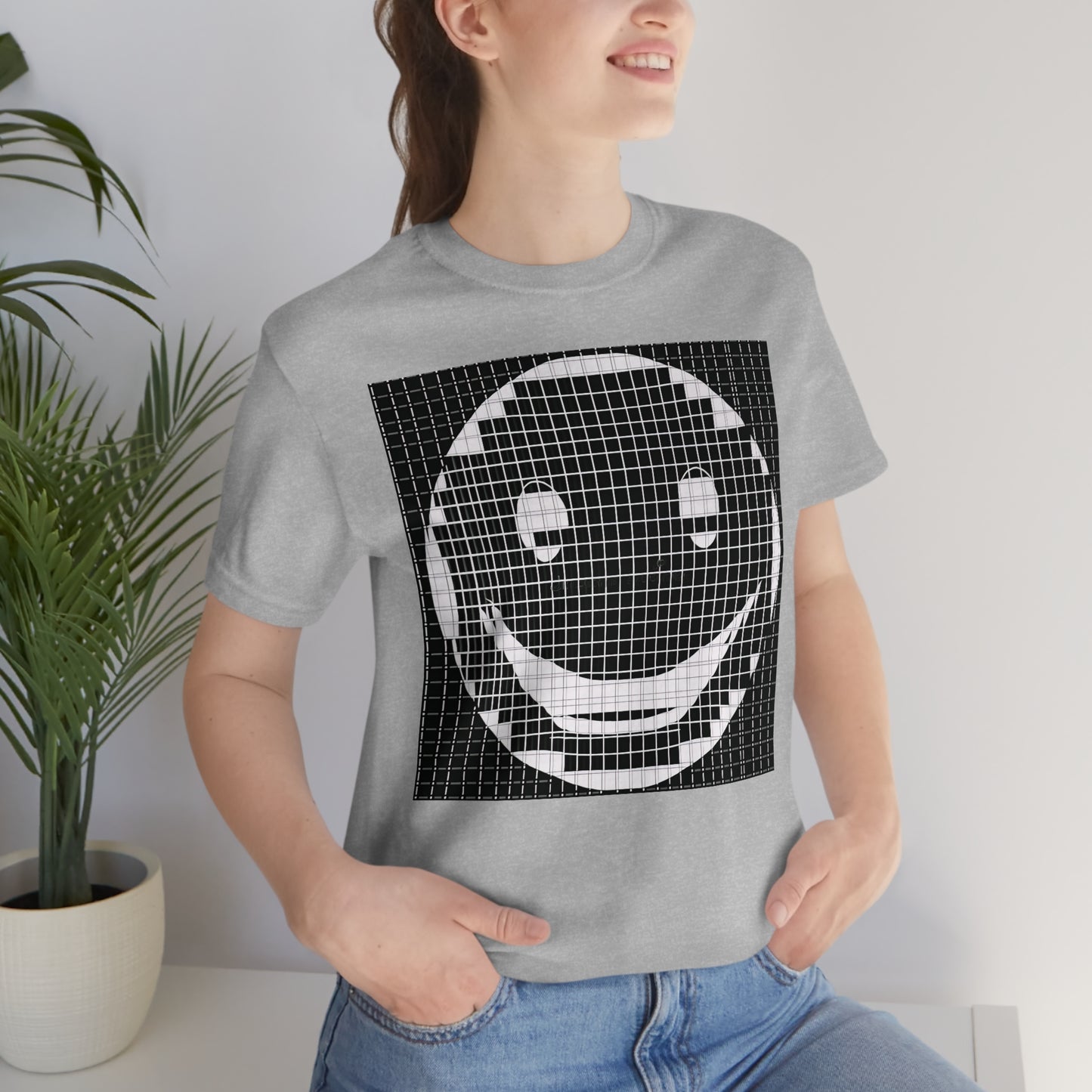 Smiley Grid | Unisex Jersey Short Sleeve T-Shirt