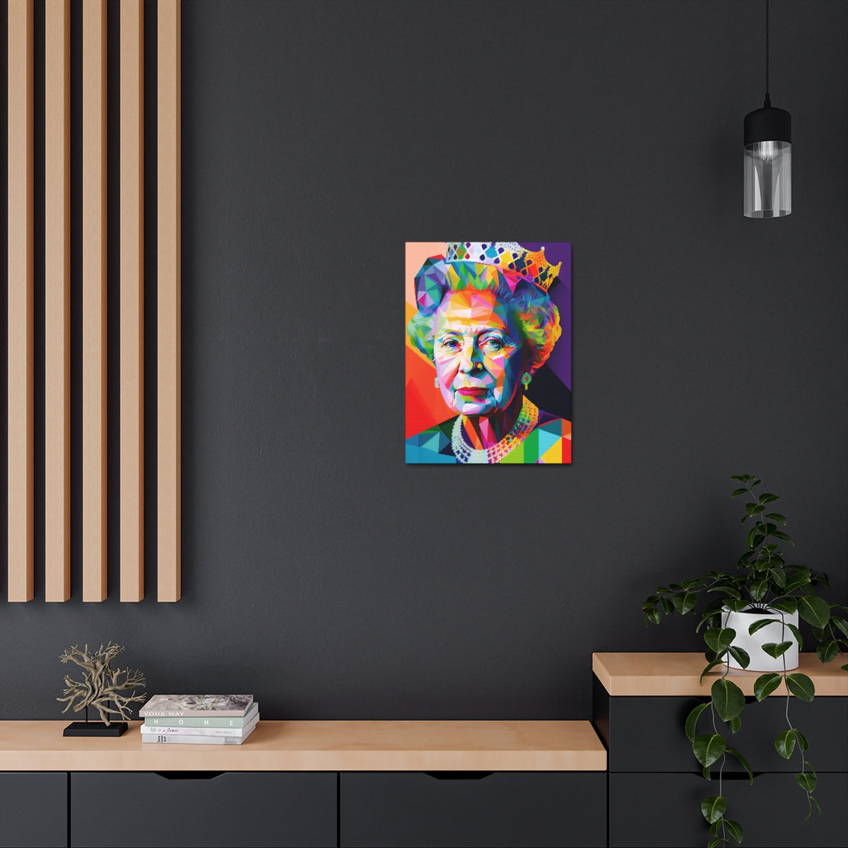 Queen Elizabeth II - Satin Canvas, Stretched